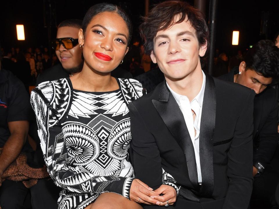 jaz sinclair ross lynch balmain show january 2020