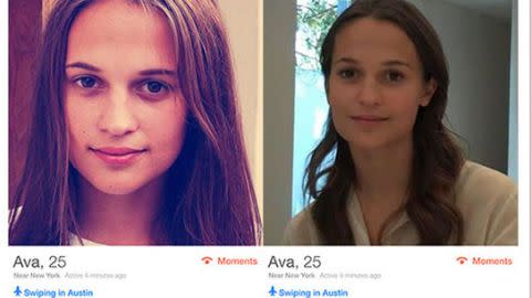 Tinder user Ava isn't all she seems. Photo: Tinder