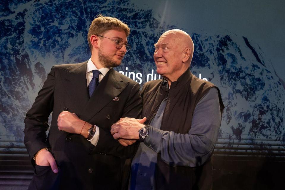 鐘錶經理人Jean-Claude Biver（右）與其22歲兒子Pierre Biver共同創立品牌BIVER。