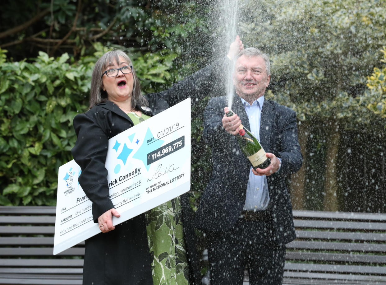 Frances Connolly, 52, and Patrick Connolly, 54, from Moira in Northern Ireland, who scooped a £115 million EuroMillions jackpot in the New Year’s Day lottery draw, have saved the home of Frances’ sister – Sharon Bordessa.