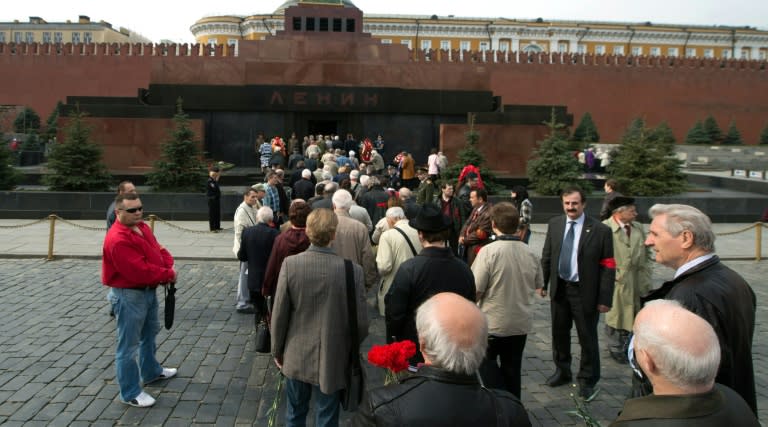 Soviet Union founder Valdimir Lenin's embalmed body lies inside the mausoleum at the Red Square in Moscow since 1924