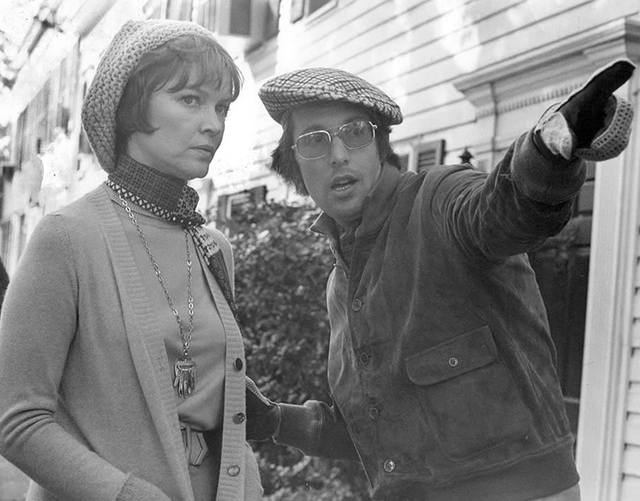 William Friedkin and Ellen Burstyn at work on The Exorcist.