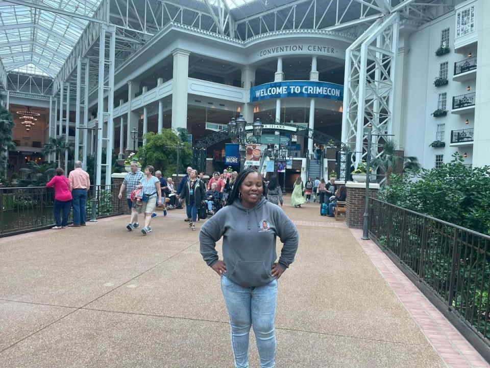 Wilveria is still on her mission to get justice for her brother. She is pictured here at the CrimeCon in Nashville. She also plans to attend the next one in Denver (Provided by Wilveria Sanders)