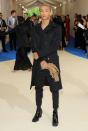 In 2017, Jaden brought his own locs as an accessory — and completed his Louis Vuitton look with boots <a href="https://www.teenvogue.com/story/jaden-smith-met-gala-2017-heels?mbid=synd_yahoo_rss" rel="nofollow noopener" target="_blank" data-ylk="slk:featuring a slight heel;elm:context_link;itc:0;sec:content-canvas" class="link ">featuring a slight heel</a>. Need we say more?