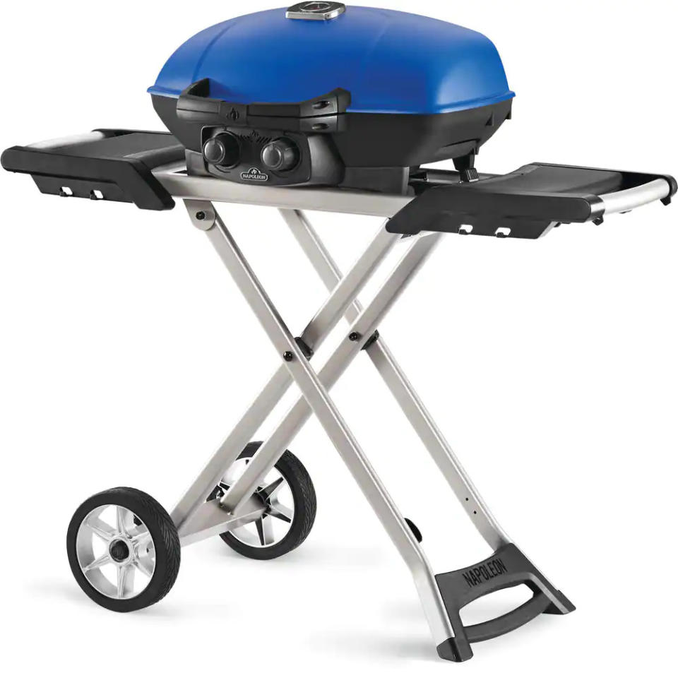 Napoleon TravelQ 285X Portable 2-Burner Propane Gas BBQ Grill. Image via Canadian Tire.