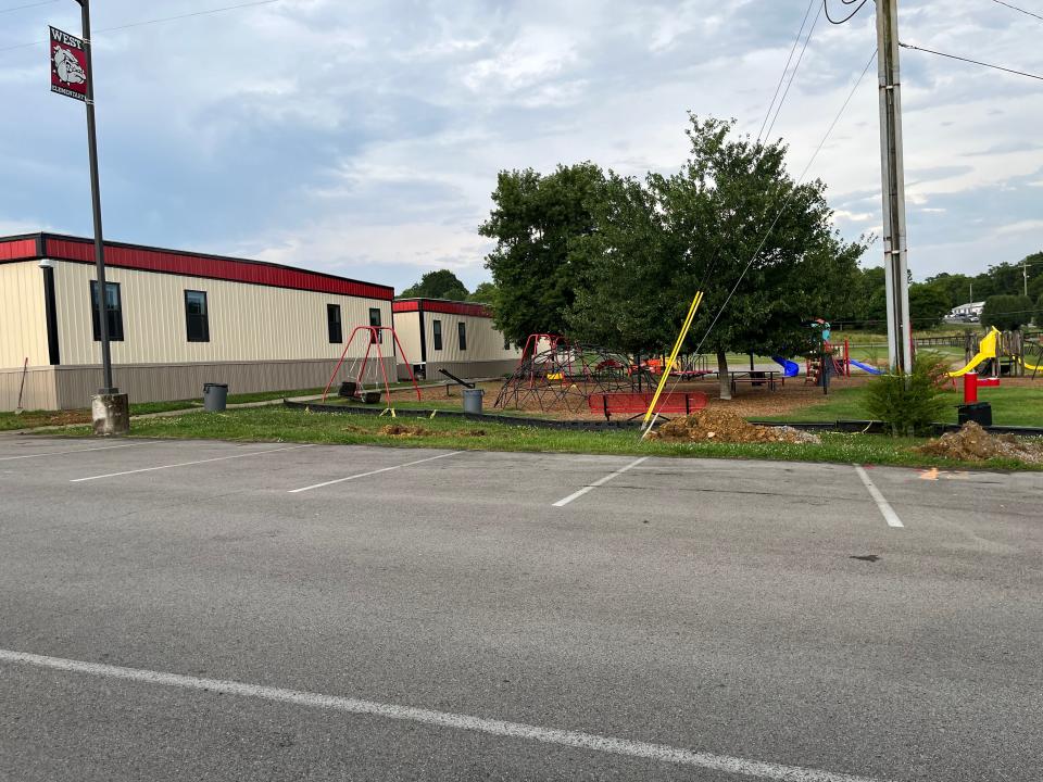 Portable classroom units at West Elementary School in Wilson County.