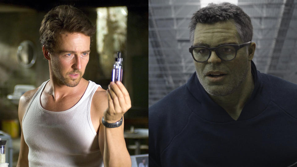 Mark Ruffalo took over from Edward Norton in the Marvel Cinematic Universe. (Credit: Marvel/Universal/Disney)