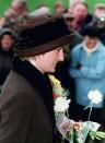 <p>Princess Diana at Christmas Day service at Sandringham in 1994. </p>