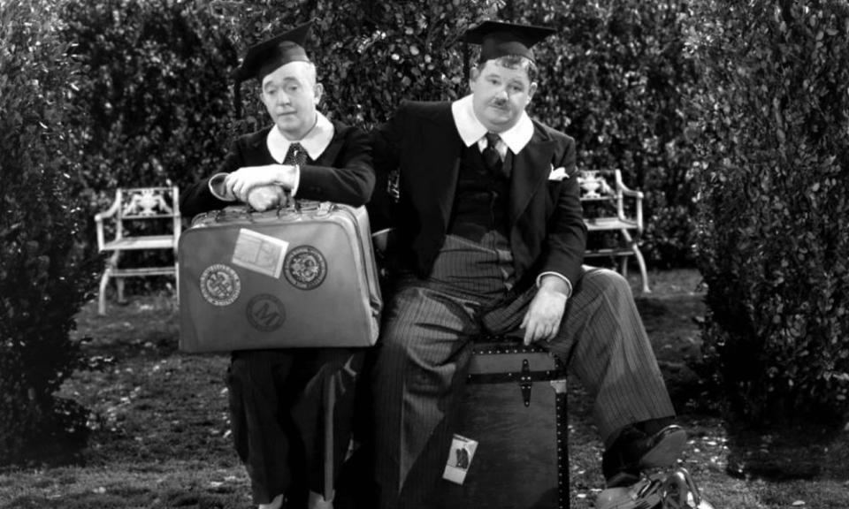 Stan and Ollie in A Chump at Oxford.