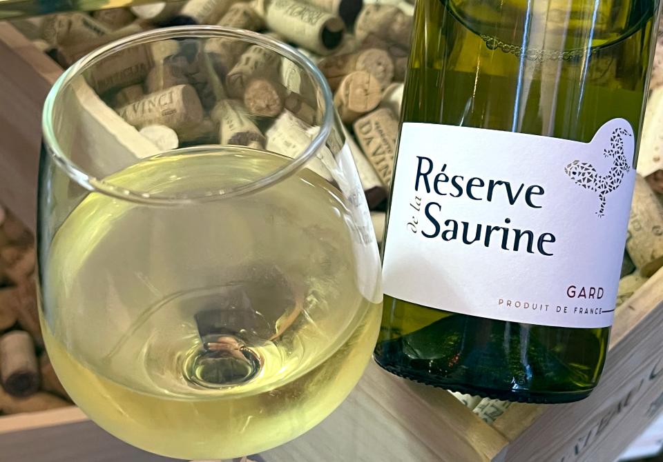 An $8 glass of Laudun Chusclan Vignerons saurine blanc is a delicious French grenache blanc on the wine list at Wise Guys Lounge and Grill in Akron.