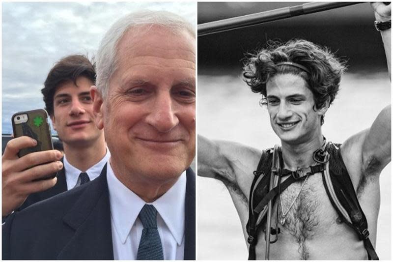 Jack Schlossberg為前美國總統約翰甘迺迪的唯一直系孫子，左圖為他與父親的合照。（翻攝自Jack Schlossberg IG）