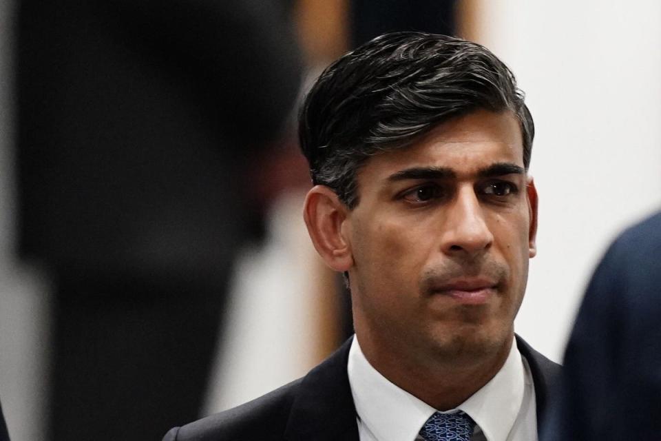 Prime Minister Rishi Sunak faces another long and difficult day, as he bids to see of a major rebellion (PA Wire)