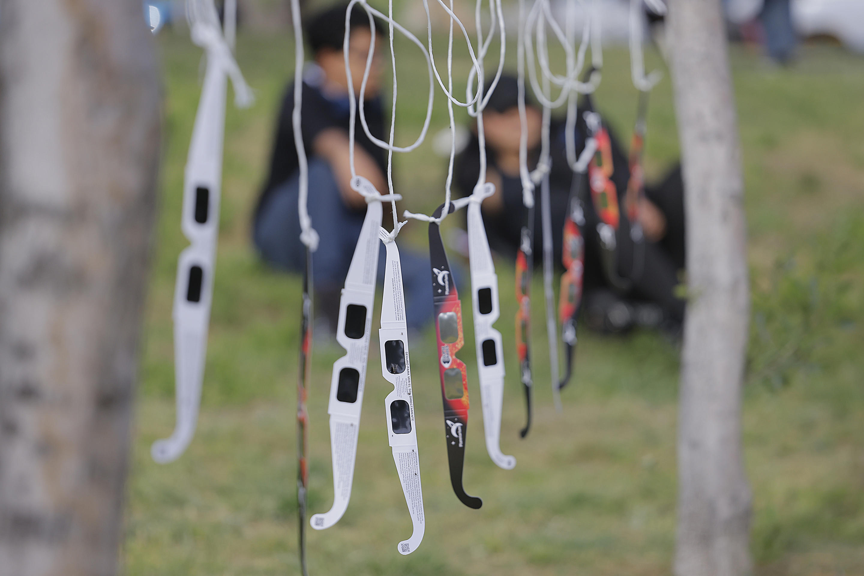 Glasses that are being used to see the eclipse in Torreon, Mexico.