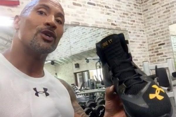 Dwayne 'The Rock' Johnson Shows Off His New Under Armour Shoes