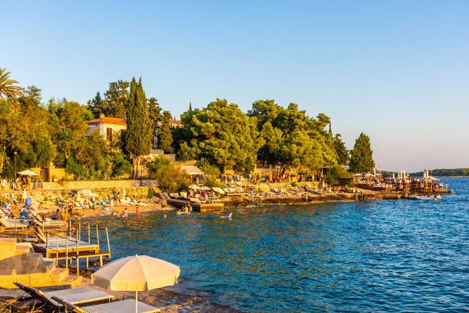 Beautiful beach in the island of Hvar, Croatia