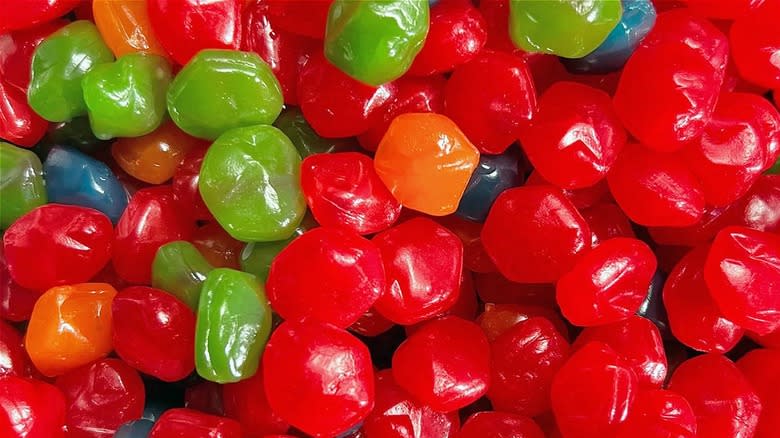 Red, green, blue, orange Gushers