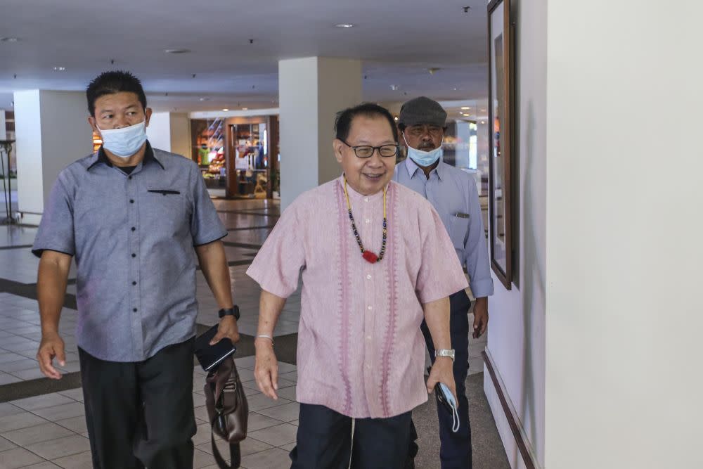 Sabah Parti Solidariti Tanah Airku president Datuk Jeffrey Kitingan is pictured at the Magellan Sutera Resort in Kota Kinabalu September 27, 2020. — Picture by Firdaus Latif