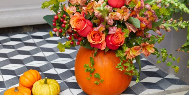 How To Make A Flower Vase Out Of A Pumpkin