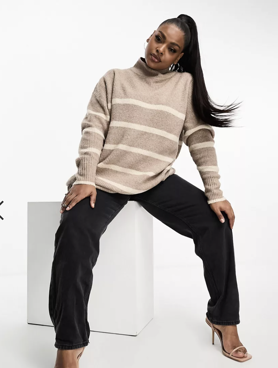 <p><a href="https://go.redirectingat.com?id=74968X1596630&url=https%3A%2F%2Fwww.asos.com%2Fus%2Fyours%2Fyours-roll-neck-stripe-sweater-in-neutral%2Fprd%2F205369107&sref=https%3A%2F%2Fwww.cosmopolitan.com%2Fstyle-beauty%2Ffashion%2Fg46031343%2Fbest-striped-sweaters%2F" rel="nofollow noopener" target="_blank" data-ylk="slk:Shop Now;elm:context_link;itc:0;sec:content-canvas" class="link ">Shop Now</a></p><p>Yours Roll Neck Stripe Sweater in Neutral</p><p>us.asos.com</p><p>$47.00</p>