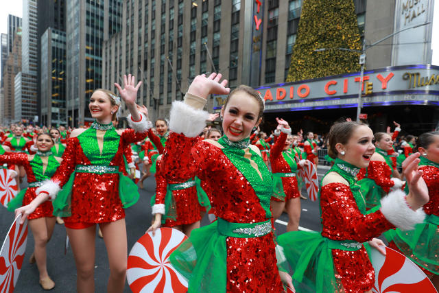 Performers gear up for the Macy's Thanksgiving Day Parade