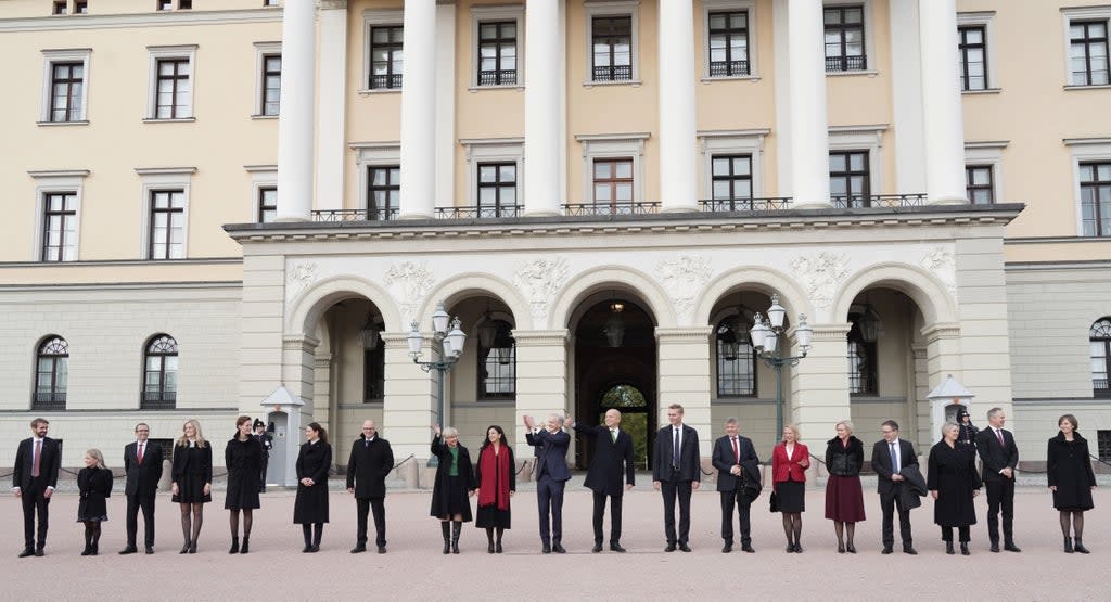 Prime Minister Jonas Gahr Stoere has a 19 member team  (EPA)
