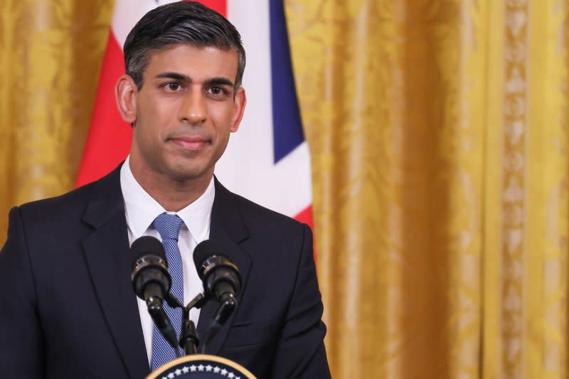 Last week, British Prime Minister Rishi Sunak (pictured in June) announced he was delaying numerous climate-change plans, including mandates on the production of electric vehicles. But that didn't stop Nissan from announcing on Monday that it was staying the course to sell only electric vehicles in Europe by 2030. File Photo by Jemal Countess/UPI