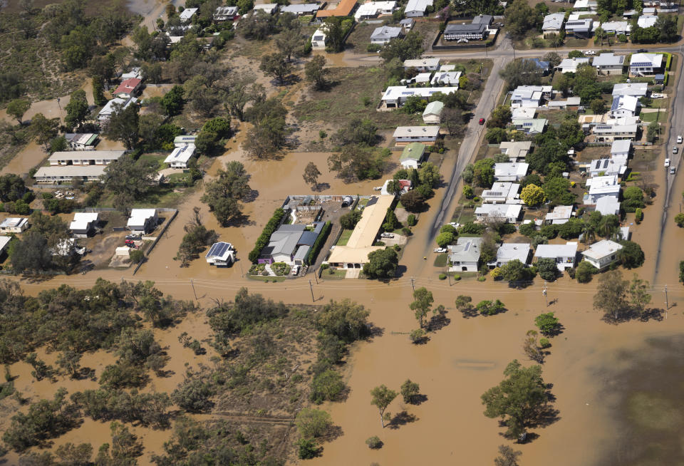 Aerial views of flooding around Moree, NSW, last week. Source: AAP