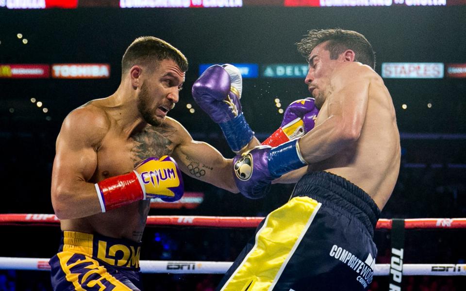  Vasiliy Lomachenko starts as 3-1 favourite ahead of his fight against Teofimo Lopez in Las Vegas - AP