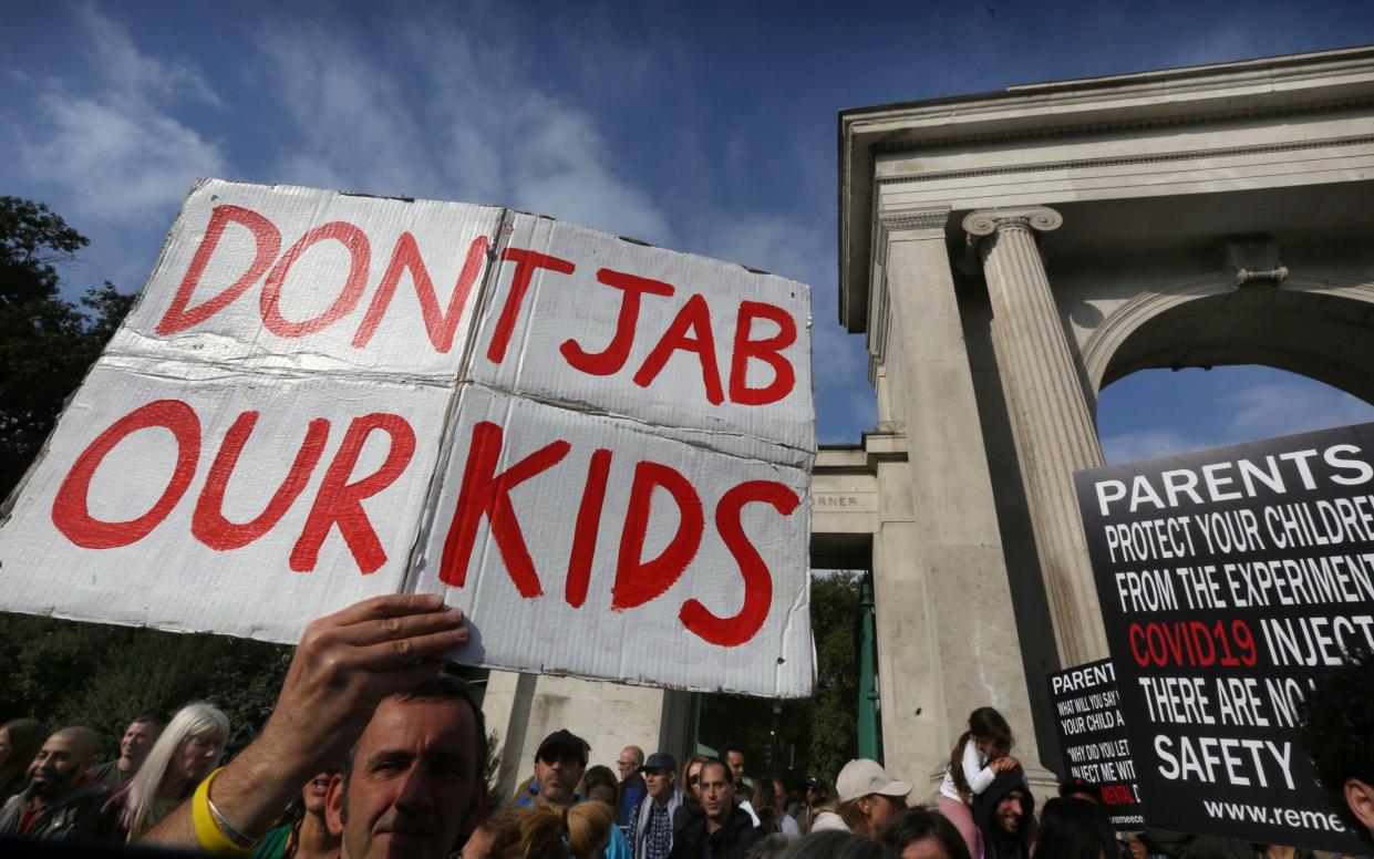 This anti-vaxx protest took place at Hyde Park this month - Martin Pope/ Getty Images Europe 