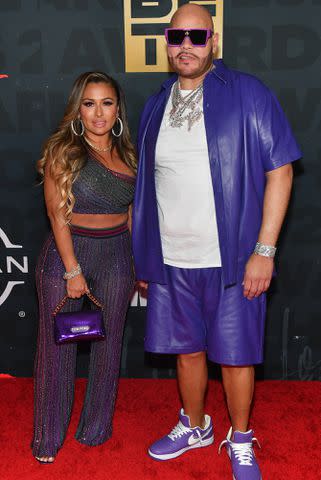 <p>Paras Griffin/Getty</p> Fat Joe and his wife Lorena Cartagena attend the BET Hip Hop Awards 2022 on Sept. 30, 2022 in Atlanta, Georgia.