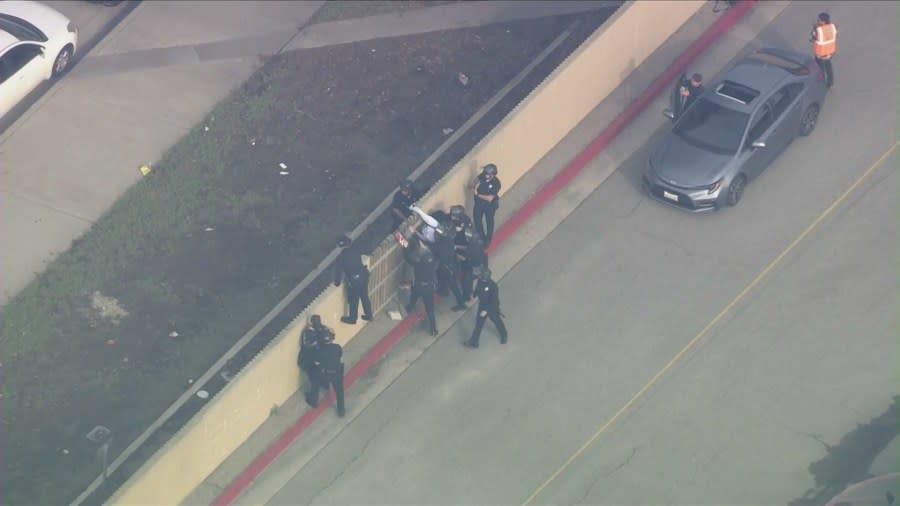 Several protesters taken into custody after blocking lanes near LAX 