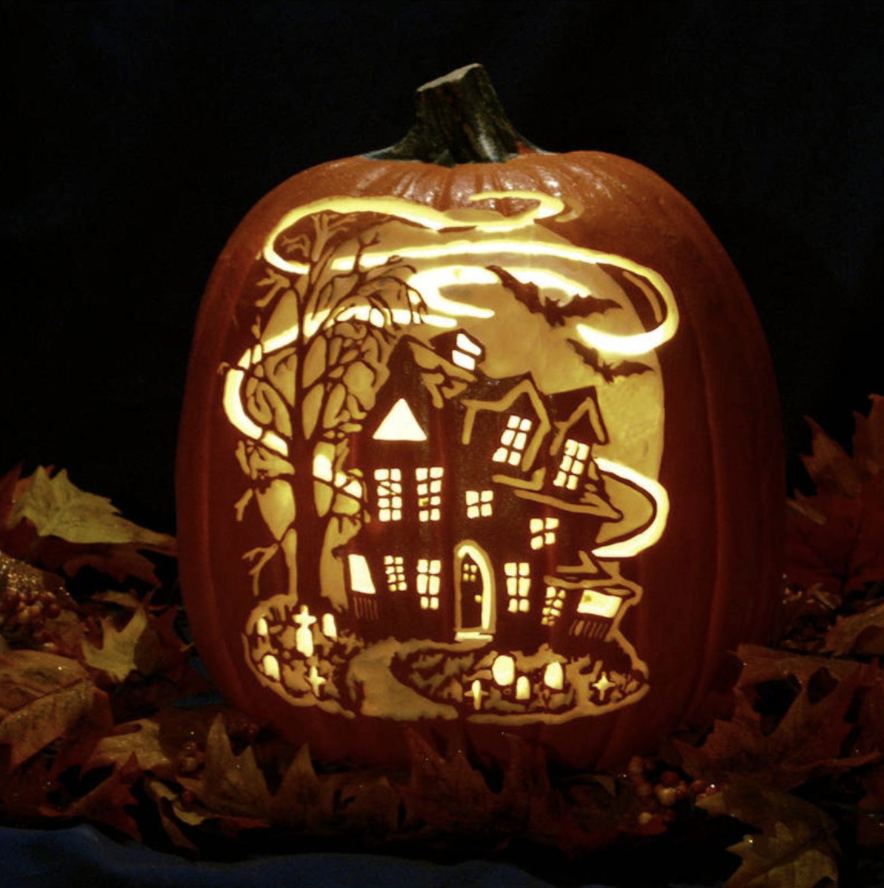 16) Haunted House Pumpkin