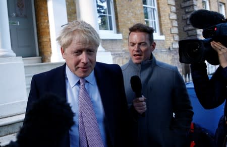 PM hopeful Boris Johnson leaves his home in London