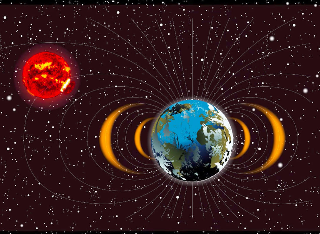 This is an illustration of layers of radiation belts close to Earth that were produced as a result of Cold War high-altitude nuclear explosion tests. (Photo: NASA/Goddard Space Flight Center)
