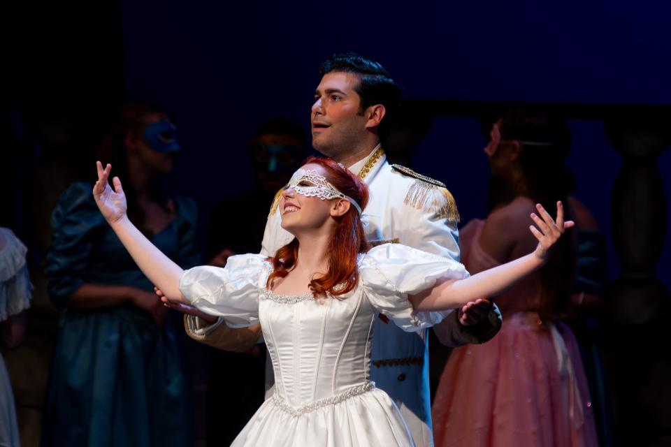 Gabe Hanna and Ella Rose Kleefisch perform as the prince and Cinderella in the Sun Prairie Civic Theatre's production of Rodgers & Hammerstein's "Cinderella."