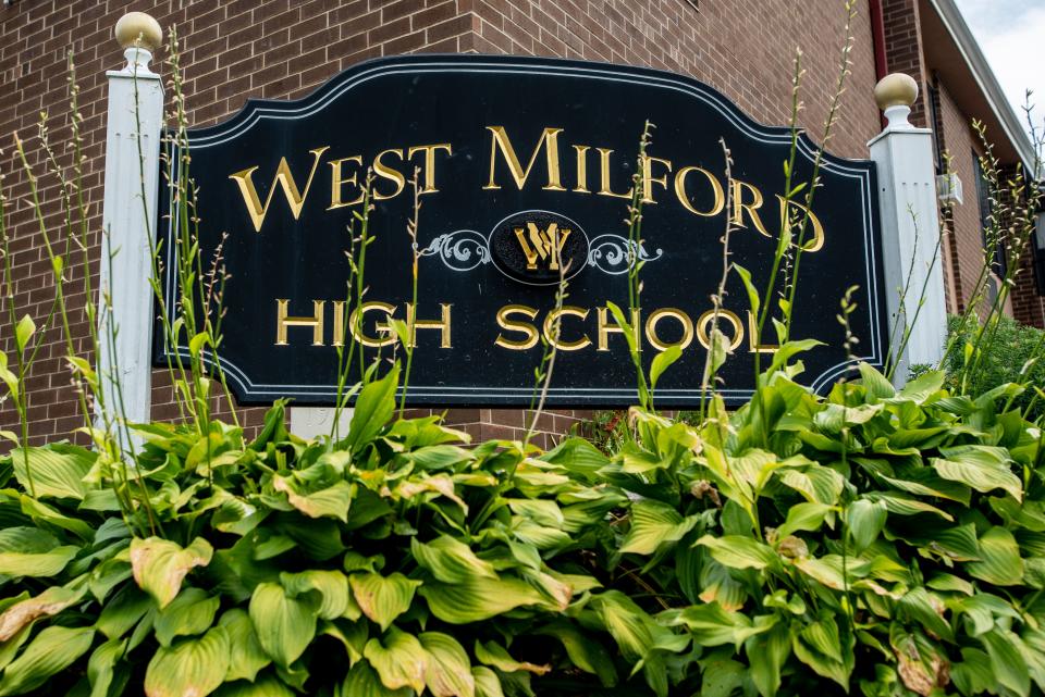 The exterior of West Milford High School is shown on Wednesday August 17, 2022.