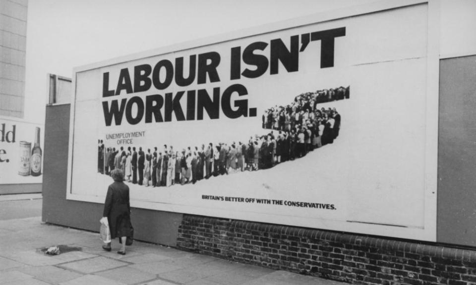 One of the Saatchi brothers’ campaign billboards.