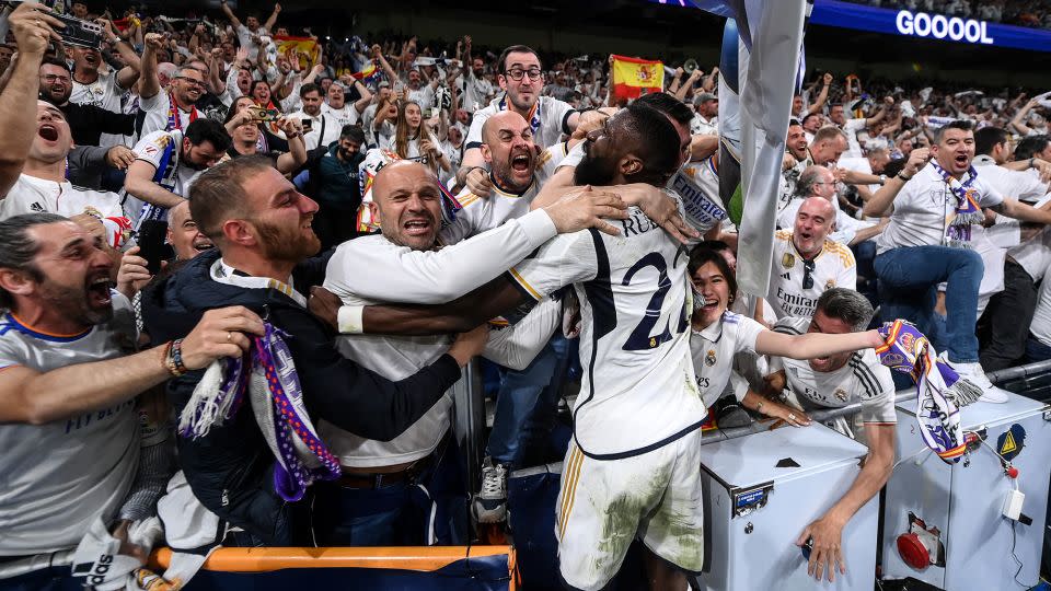 Fans inside the Santiago Bernabéu erupted as Real Madrid won the dramatic match. - David Ramos/Getty Images