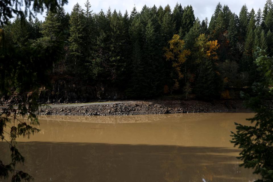 Foster Lake, the city of Sweet Home’s water source,  on Monday.