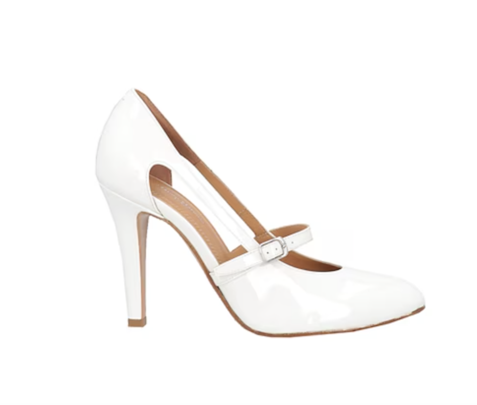 Maison Margiela, white, leather,  Mary Janes, cut-out