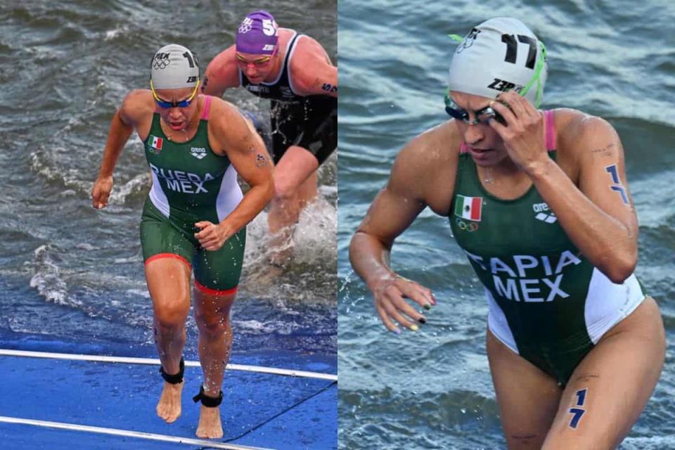 Lizeth Rueda y Rosa Tapia triatlon paris 2024