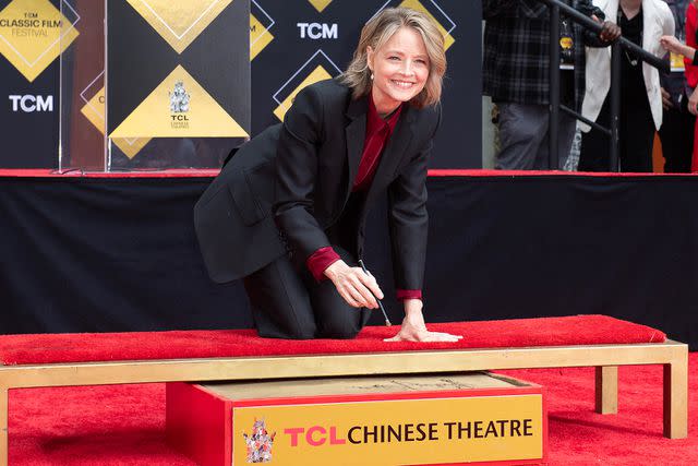 <p>VALERIE MACON/AFP via Getty</p> Jodie Foster; April 19, 2024