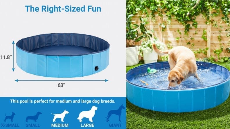 This Frisco pool for large dogs can also be used to give your pet a bath.