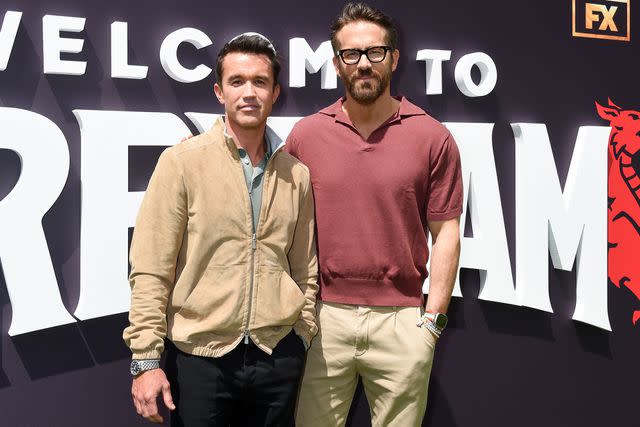 <p>Gilbert Flores/Variety via Getty</p> Rob McElhenney and Ryan Reynolds at the FYC event for "Welcome To Wrexham"