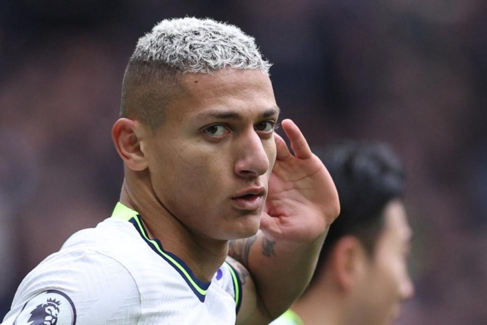 Richarlison was unlucky to have seen a goal ruled out but a strong performance answered a controversial week (REUTERS)