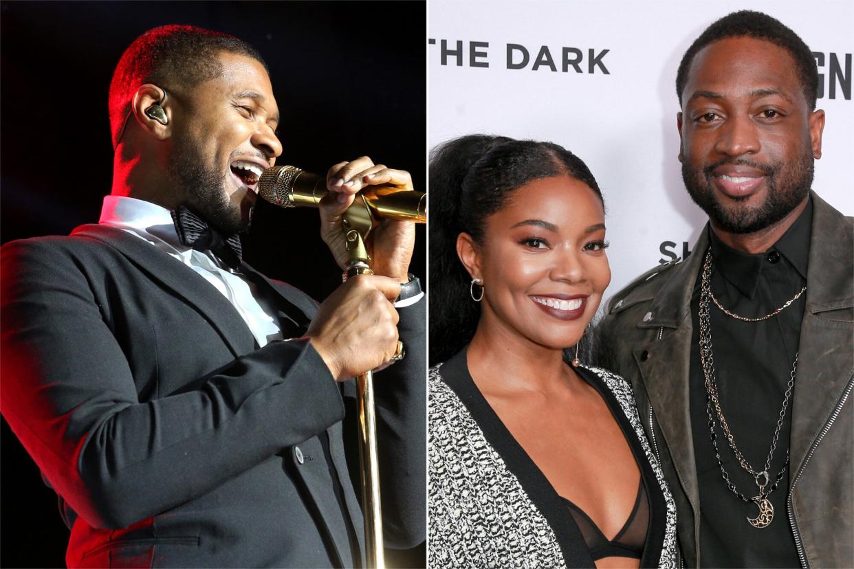 Usher stops himself from serenading Gabrielle Union in front of Dwyane ...