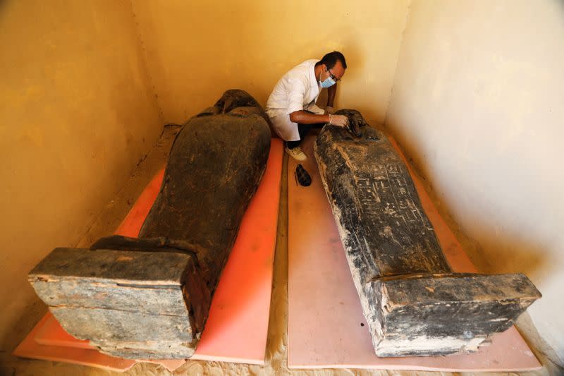 Newly discovered burial site near Egypt's Saqqara necropolis in Giza