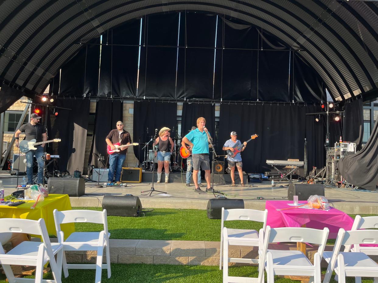 The stage of the new Poolhouse Civic Center in Beaver.