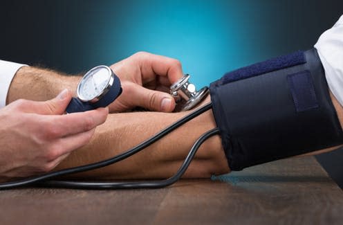 <span class="caption">ACE inhibitors are widely used to treat conditions including hypertension. </span> <span class="attribution"><a class="link " href="https://www.shutterstock.com/image-photo/cropped-image-male-doctor-checking-blood-369919787" rel="nofollow noopener" target="_blank" data-ylk="slk:Andrey_Popov/Shutterstock;elm:context_link;itc:0;sec:content-canvas">Andrey_Popov/Shutterstock</a></span>