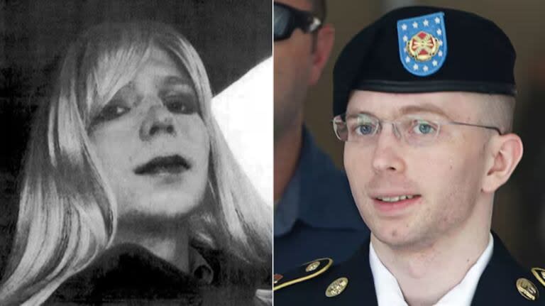 Chelsea Manning, después y antes de su cambio de sexo